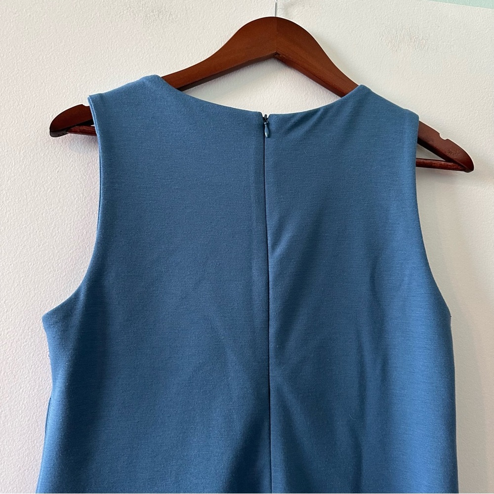Banana Republic blue & black leather colorblock business shift dress - Picture 4 of 8